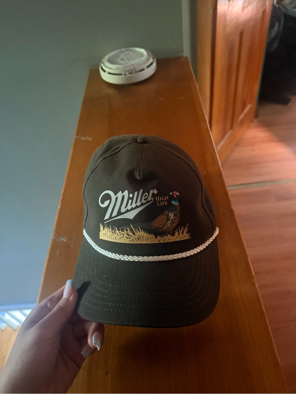 Miller High Life Brown Rope-Accent Trucker Hat for Men